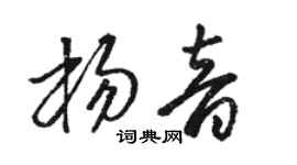 駱恆光楊音草書個性簽名怎么寫