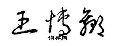 曾慶福王博贏草書個性簽名怎么寫