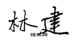 曾慶福林建行書個性簽名怎么寫