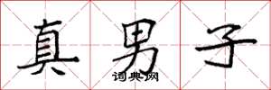 袁強真男子楷書怎么寫