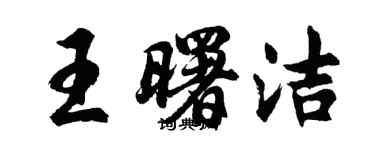 胡問遂王曙潔行書個性簽名怎么寫