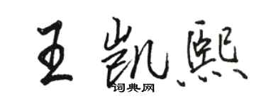 駱恆光王凱熙行書個性簽名怎么寫