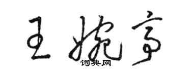 駱恆光王婉亭草書個性簽名怎么寫