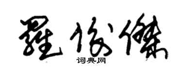 朱錫榮羅俊傑草書個性簽名怎么寫