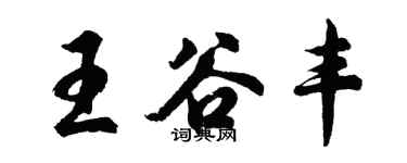 胡問遂王谷豐行書個性簽名怎么寫