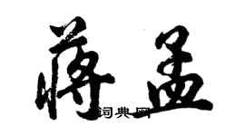 胡問遂蔣孟行書個性簽名怎么寫