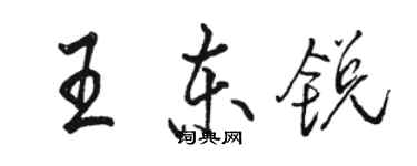 駱恆光王東銳行書個性簽名怎么寫