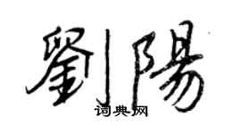 王正良劉陽行書個性簽名怎么寫