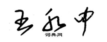 朱錫榮王水中草書個性簽名怎么寫