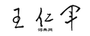 駱恆光王仁軍草書個性簽名怎么寫