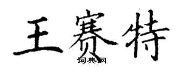 丁謙王賽特楷書個性簽名怎么寫