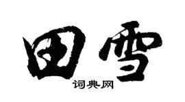 胡問遂田雪行書個性簽名怎么寫