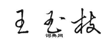 駱恆光王玉枝草書個性簽名怎么寫