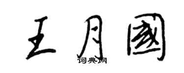 王正良王月國行書個性簽名怎么寫