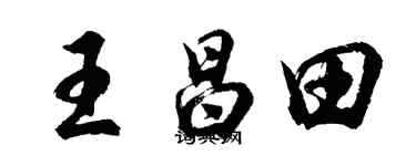 胡問遂王昌田行書個性簽名怎么寫