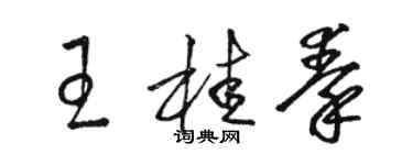 駱恆光王桂秦草書個性簽名怎么寫