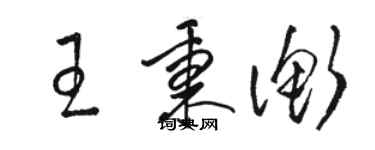 駱恆光王秉衡草書個性簽名怎么寫