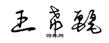 曾慶福王希麗草書個性簽名怎么寫