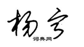 朱錫榮楊寧草書個性簽名怎么寫