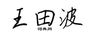 王正良王田波行書個性簽名怎么寫