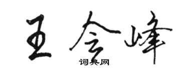 駱恆光王會峰行書個性簽名怎么寫