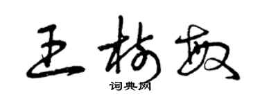 曾慶福王樹敏草書個性簽名怎么寫