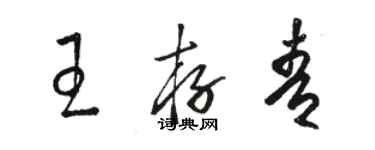 駱恆光王存青草書個性簽名怎么寫