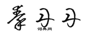 駱恆光秦丹丹草書個性簽名怎么寫