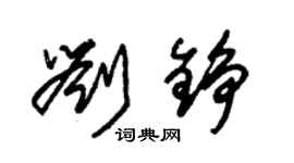 朱錫榮劉錚草書個性簽名怎么寫