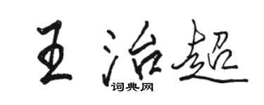 駱恆光王治超行書個性簽名怎么寫