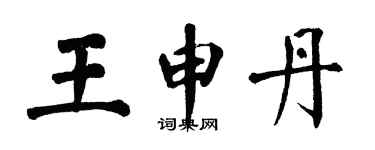 翁闓運王申丹楷書個性簽名怎么寫
