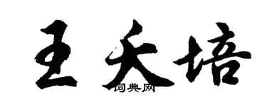 胡問遂王夭培行書個性簽名怎么寫