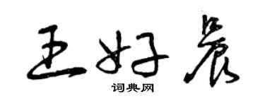 曾慶福王好晨草書個性簽名怎么寫