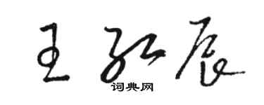 駱恆光王紅辰草書個性簽名怎么寫