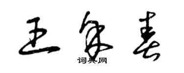 曾慶福王余春草書個性簽名怎么寫