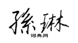 王正良孫琳行書個性簽名怎么寫