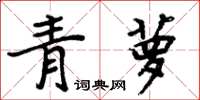 周炳元青蘿楷書怎么寫