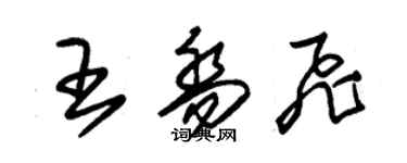 朱錫榮王喬飛草書個性簽名怎么寫