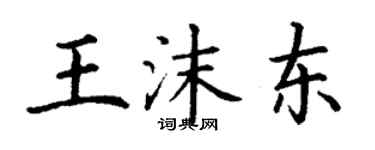 丁謙王沫東楷書個性簽名怎么寫