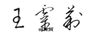 駱恆光王靈莉草書個性簽名怎么寫