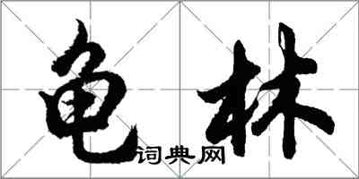 胡問遂龜林行書怎么寫