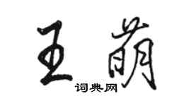 駱恆光王萌行書個性簽名怎么寫