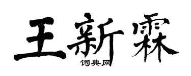翁闓運王新霖楷書個性簽名怎么寫