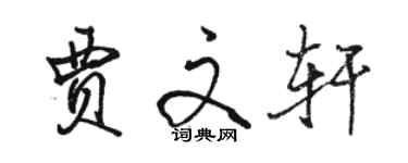 駱恆光賈文軒行書個性簽名怎么寫