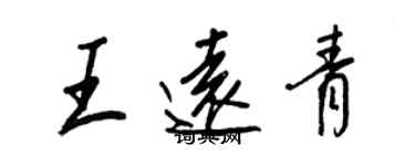 王正良王遠青行書個性簽名怎么寫