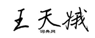 王正良王天娥行書個性簽名怎么寫