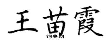 丁謙王苗霞楷書個性簽名怎么寫