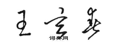 駱恆光王玄春草書個性簽名怎么寫