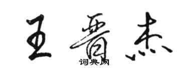 駱恆光王晉傑行書個性簽名怎么寫