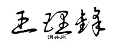 曾慶福王理鋒草書個性簽名怎么寫